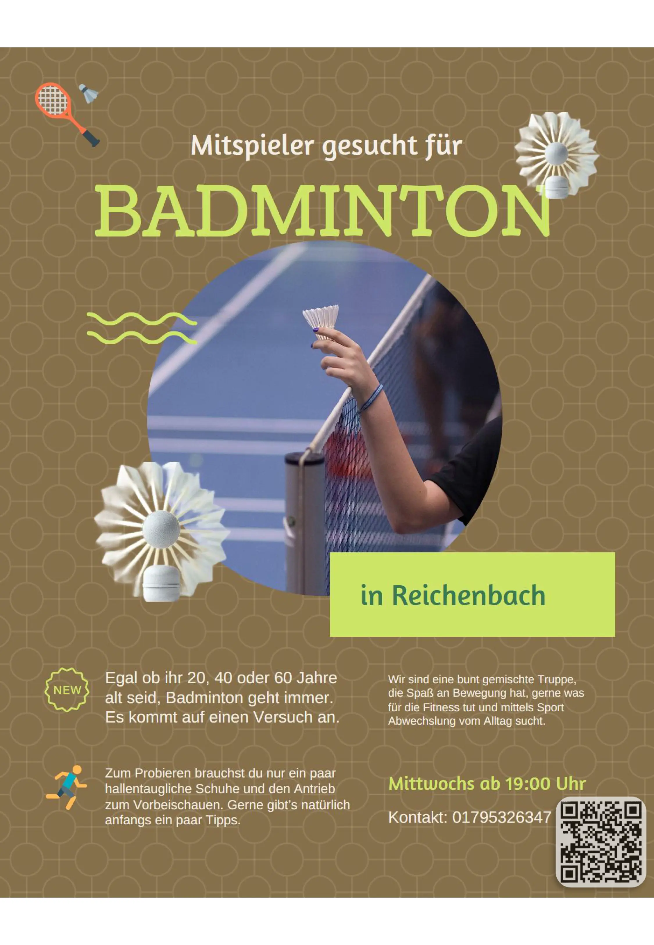 Mitglieder für Badminton gesucht